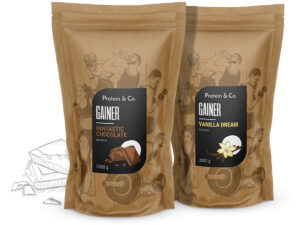 Protein&Co. Gainer 4 kg (2 × 2 kg) ZVOL PŘÍCHUŤ 1: Vanilla dream