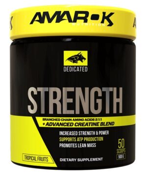 Dedicated Strenght + BCAA - Amarok Nutrition 500 g Tropical Fruits